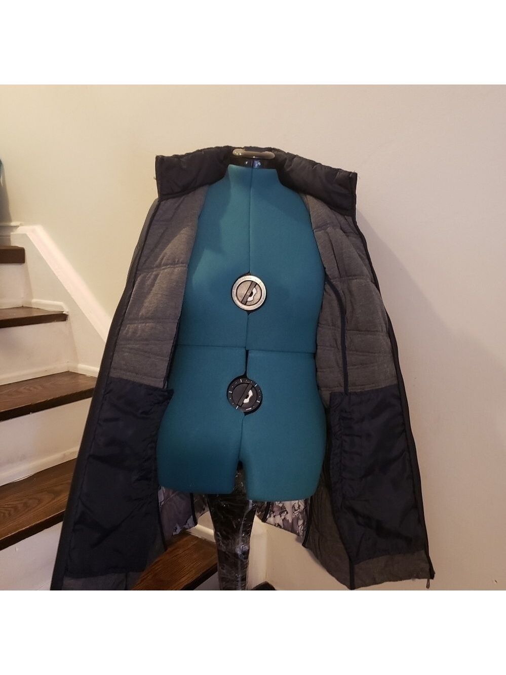 Novelti long hooded coat - Picture 4 of 10